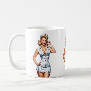 Vintages Button für die digitale Kunst der Kranken Kaffeetasse
