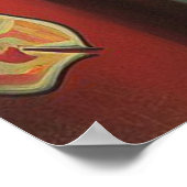 Vintages Button für Feuerwehrleute Poster (Ecke)