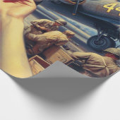 Vintages Button Geschenkpapier (Ecke)