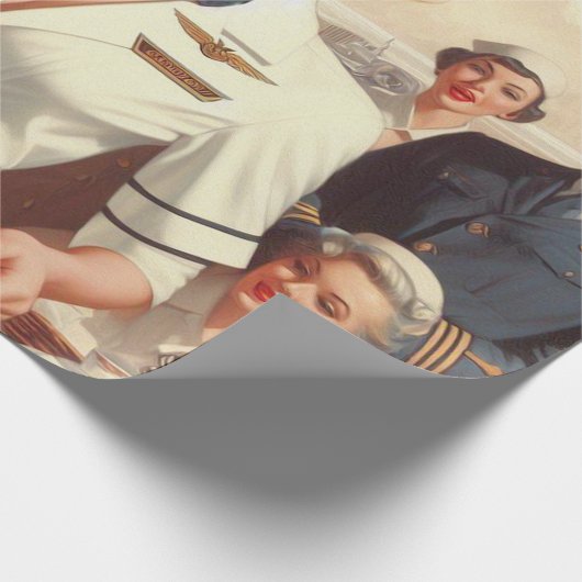 Vintages Button Geschenkpapier (Ecke)