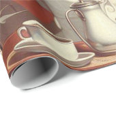 Vintages Button Geschenkpapier (Rolleneckpunkt)