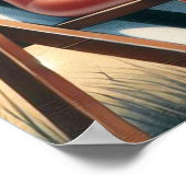 Vintages Button im Sommer Poster (Ecke)