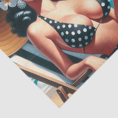 Vintages Button im Sommer Seidenpapier (Ausschnitt)