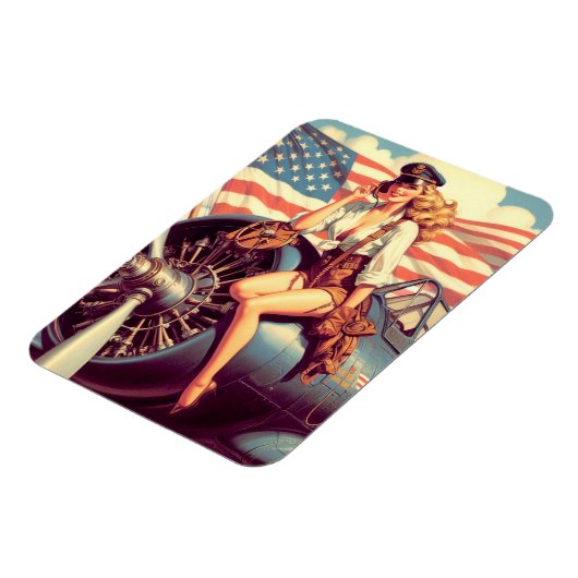 Vintages Button Magnet (Linke Seite)