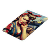 Vintages Button Magnet (Linke Seite)