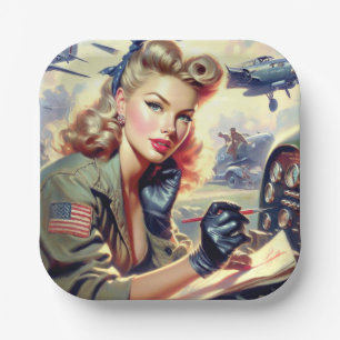 Vintages Button Pappteller