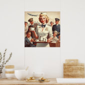 Vintages Button Poster (Küche)