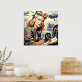 Vintages Button Poster (Küche)