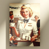 Vintages Button Postkarte