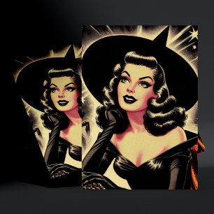 Vintages Button Postkarte