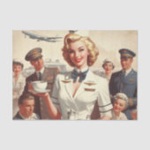 Vintages Button Seidenpapier (Vorderseite)