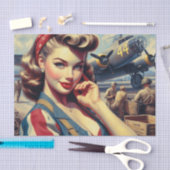 Vintages Button Seidenpapier (Handwerk)