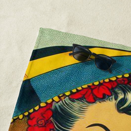 Vintages Button Strandtuch (Beispiel)