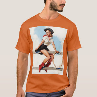 Vintages Button Up Cowgirl T-Shirt