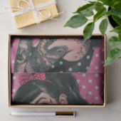 Vintages Button-Up-Girl11 Seidenpapier (Geschenk)