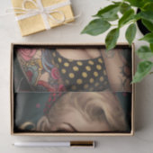 Vintages Button-Up-Girl12 Seidenpapier (Geschenk)