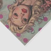 Vintages Button-Up-Girl13 Seidenpapier (Ausschnitt)