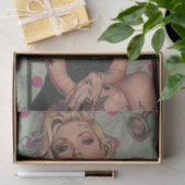 Vintages Button-Up-Girl13 Seidenpapier (Geschenk)