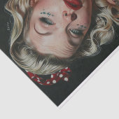 Vintages Button-Up-Girl17 Seidenpapier (Ausschnitt)