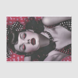 Vintages Button-Up-Girl2 Seidenpapier