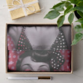 Vintages Button-Up-Girl2 Seidenpapier (Geschenk)