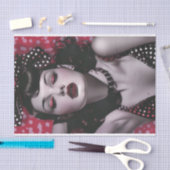 Vintages Button-Up-Girl2 Seidenpapier (Handwerk)