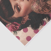 Vintages Button-Up-Girl3 Seidenpapier (Ausschnitt)