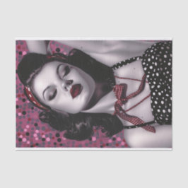 Vintages Button-Up-Girl4 Seidenpapier