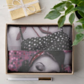 Vintages Button-Up-Girl4 Seidenpapier (Geschenk)