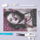 Vintages Button-Up-Girl4 Seidenpapier (Handwerk)