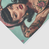 Vintages Button-Up-Girl6 Seidenpapier (Ausschnitt)