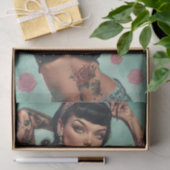 Vintages Button-Up-Girl6 Seidenpapier (Geschenk)