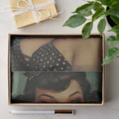 Vintages Button-Up-Girl7 Seidenpapier (Geschenk)