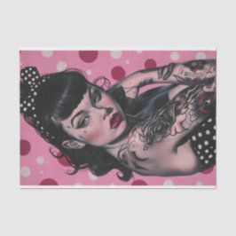 Vintages Button-Up-Girl8 Seidenpapier