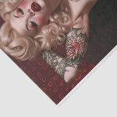 Vintages Button-Up-Girl9 Seidenpapier (Ausschnitt)