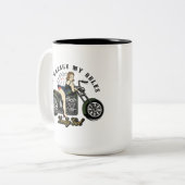 Vintages Button Up Girl Kaffee Tasse (Vorderseite Links)