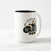 Vintages Button Up Girl Kaffee Tasse (VorderseiteRechts)