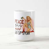 "Vintages Button-Up Girl mit Axt Kaffeetasse (Mittel)