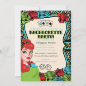 Vintages Button-up Girl, Rock-A-Billy Einladungen (Vorderseite)