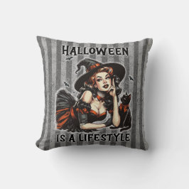 Vintages Button-Up Halloween, zwei Seiten Druck Kissen