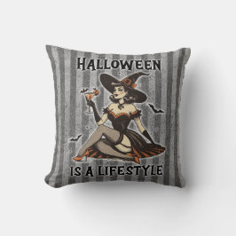 Vintages Button-Up Halloween, zwei Seiten Druck Kissen