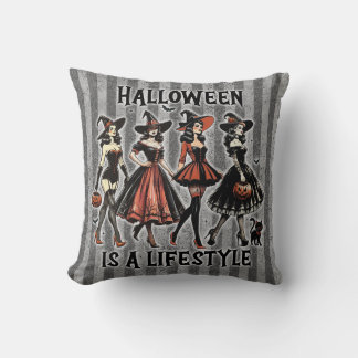 Vintages Button-Up Halloween, zwei Seiten Druck Kissen