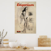 Vintages Button Up Mirror B&W Poster (Küche)