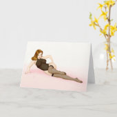 Vintages Button - Vargas blonde Karte (Gelbe Blume)