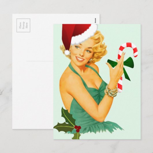 Vintages Button zu Weihnachten (Vorne/Hinten)