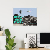 Vintages BVI-Reiseplakat Poster (Heimbüro)