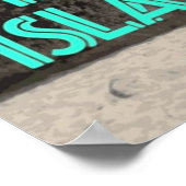 Vintages BVI-Reiseplakat Poster (Ecke)