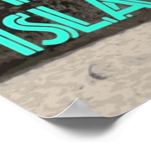 Vintages BVI-Reiseplakat Poster (Ecke)