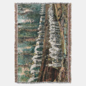 Vintages CA Redwood und Kavallerie-Keuchhuhn Decke (Vorderseite Vertikal)