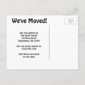 Vintages Cabrio, antikes Auto, Adresswechsel Ankündigungspostkarte (Rückseite)